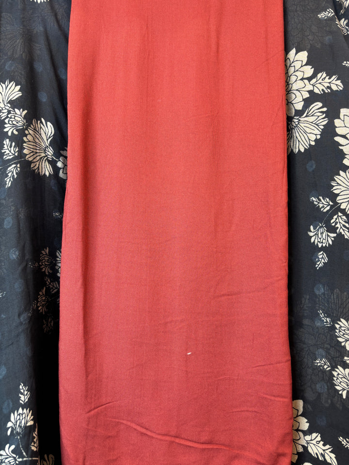 Orange Maheshwari Printed Unstitched Suit Set DBP004