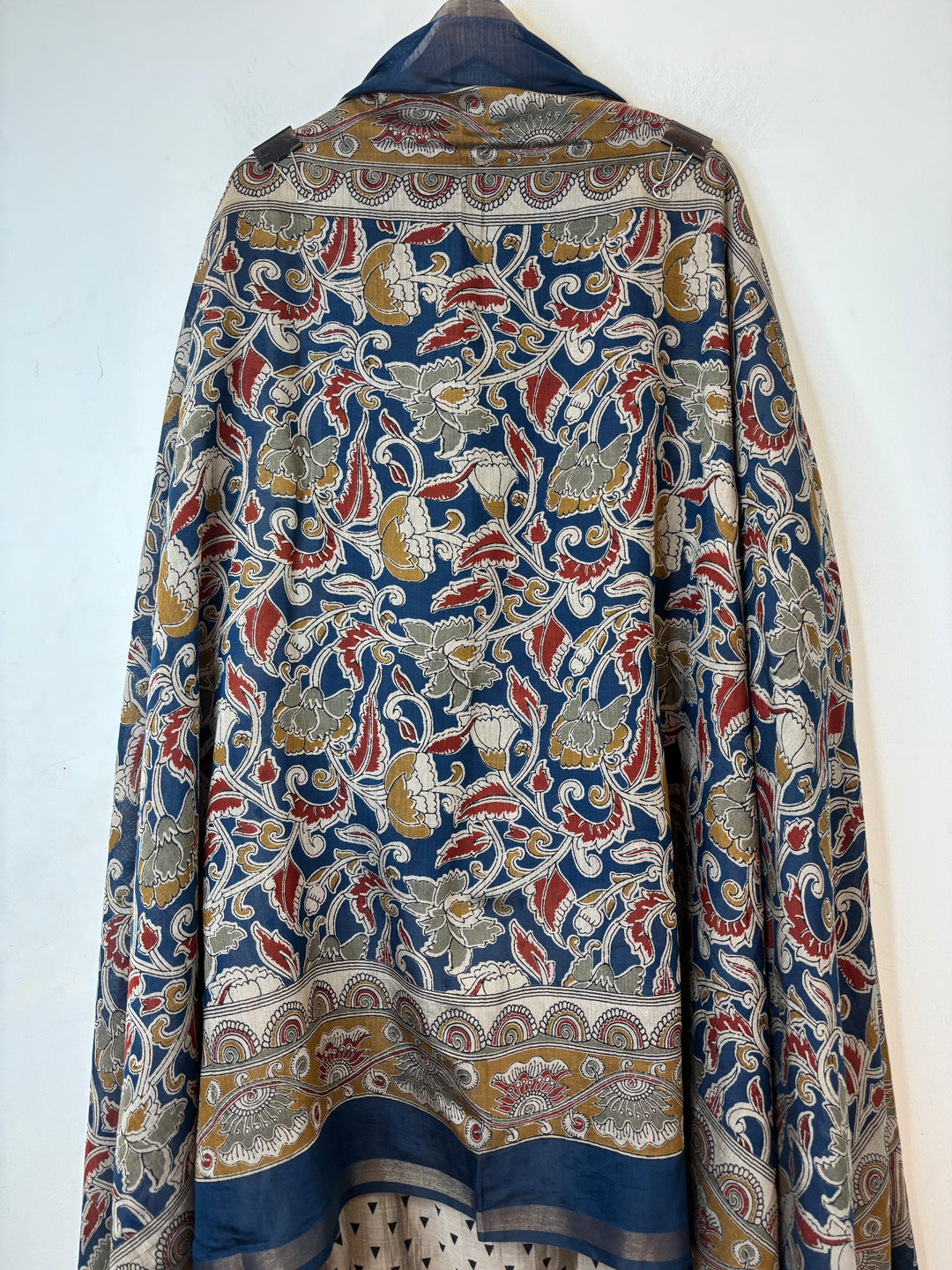 Blue Maheshwari Printed Unstitched Suit Set