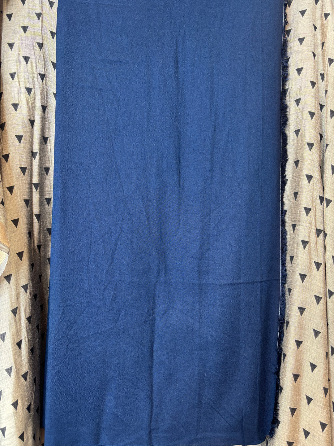 Blue Maheshwari Printed Unstitched Suit Set