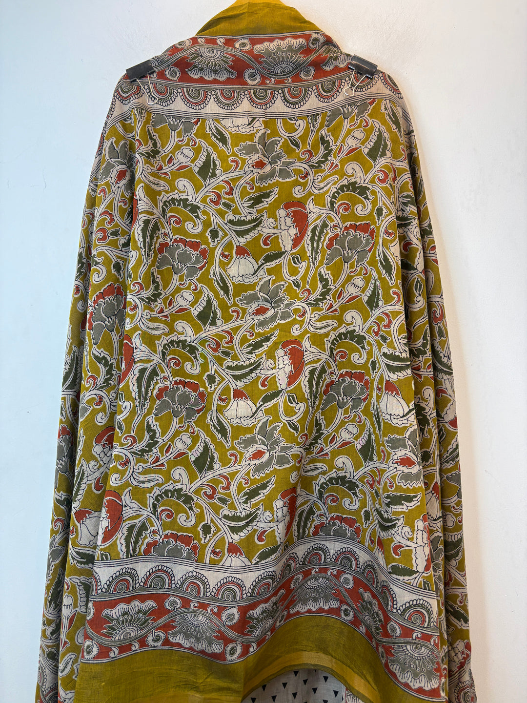 Mehandi Green Maheshwari Printed Unstitched Suit Set