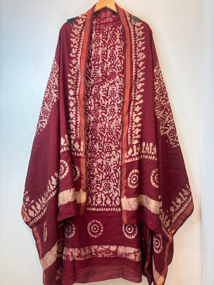 Maheshwari Batik Printed Unstitched Suit Set MB04