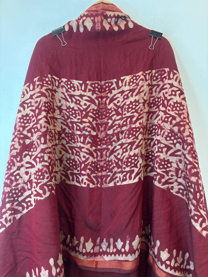 Maheshwari Batik Printed Unstitched Suit Set MB04