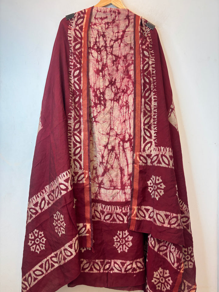 Maheshwari Batik Printed Unstitched Suit Set MB03