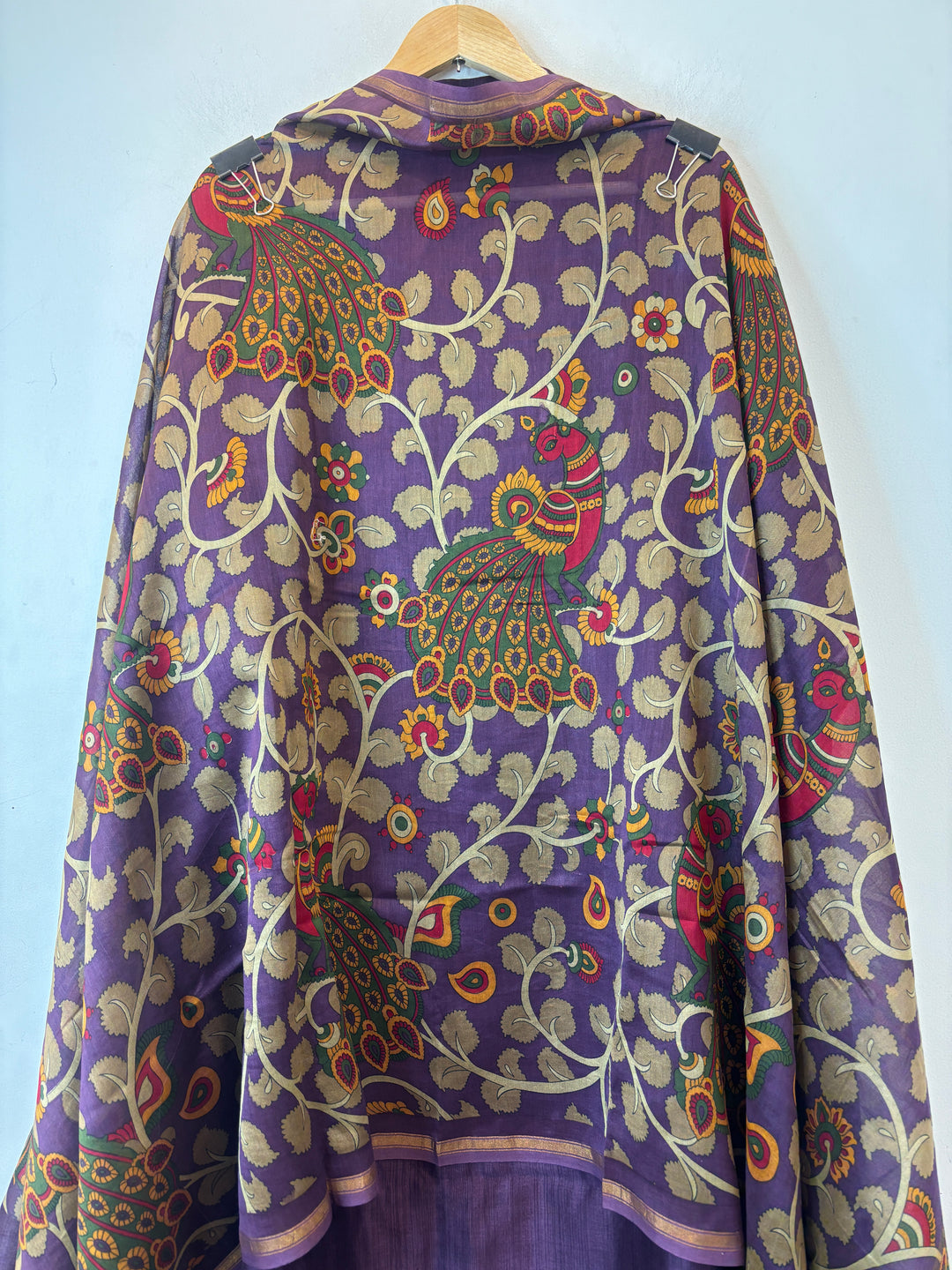 Purple Maheshwari Printed Unstitched Suit Set DBPM3