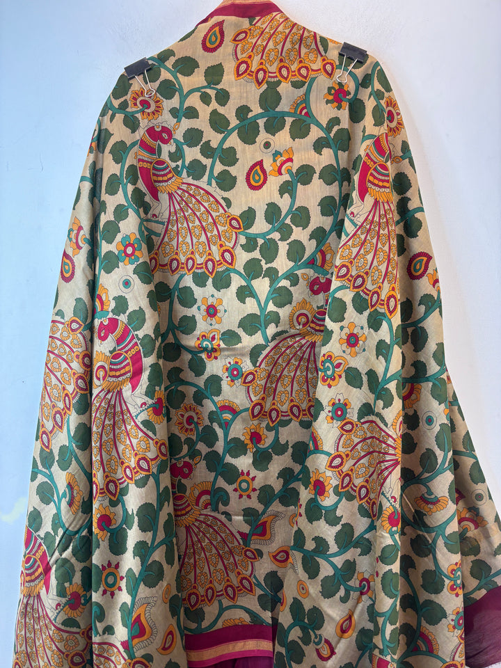 Green Maheshwari Printed Unstitched Suit Set DBPM3