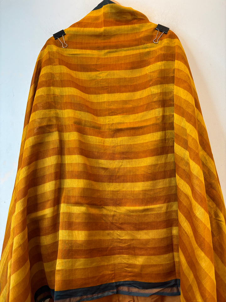 Yellow Maheshwari Printed Unstitched Suit Set DB3