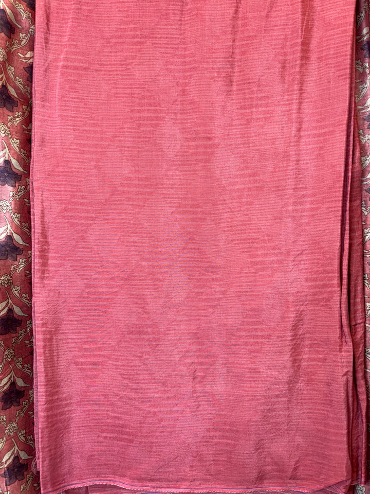 Peach Maheshwari Printed Unstitched Suit Set DB201