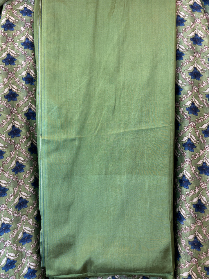 Green Maheshwari Printed Unstitched Suit Set DB201