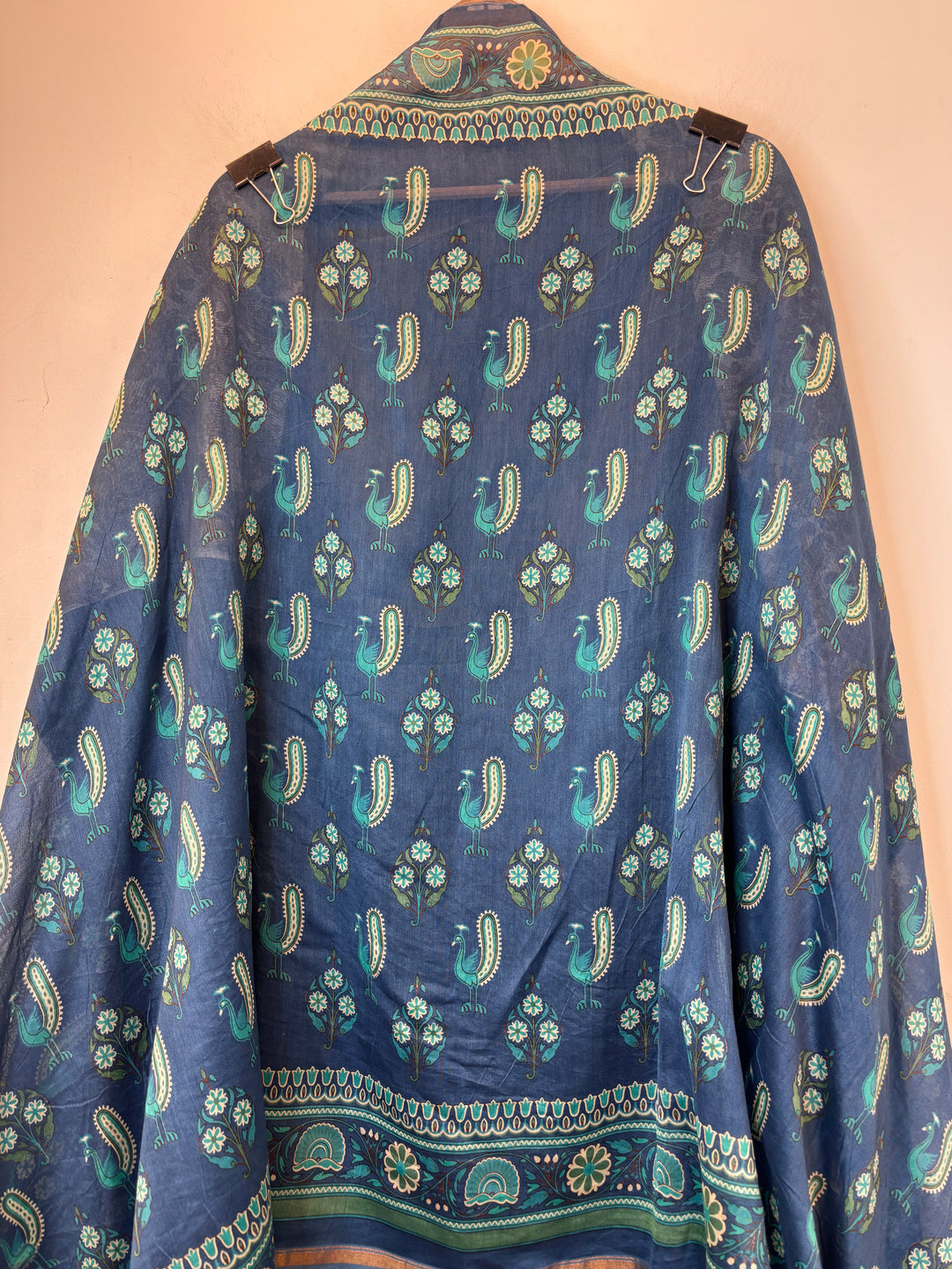 Blue Maheshwari Printed Unstitched Suit Set DBPM404