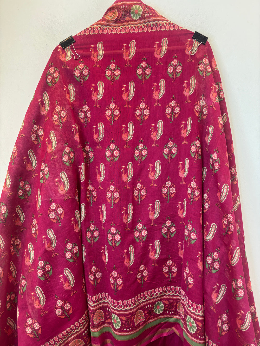 Pink Maheshwari Printed Unstitched Suit Set DBPM104