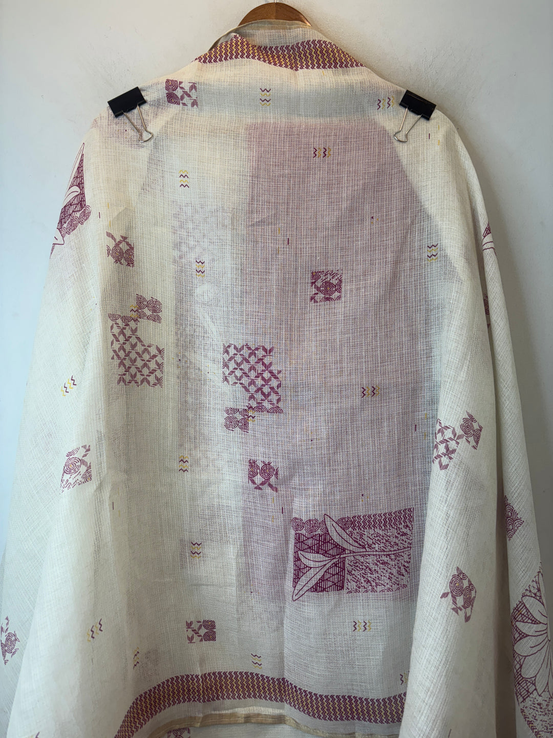 Pink Soft Cotton Printed Unstitched Suit Set with Bead Work