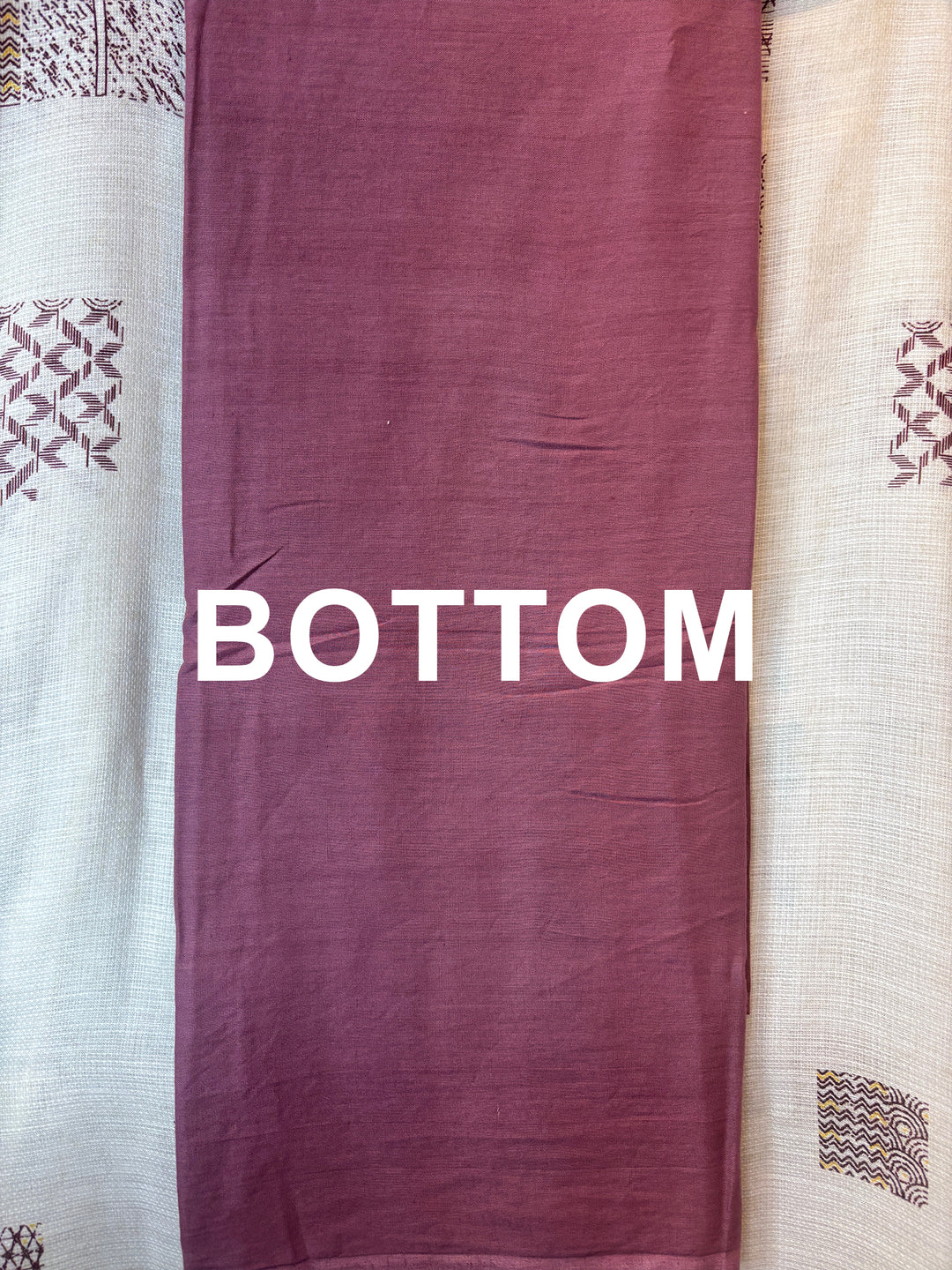 Maroon Soft Cotton Printed Unstitched Suit Set with Bead Work