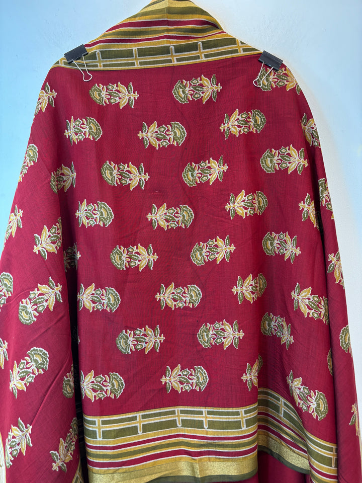 Green Maheshwari Printed Unstitched Suit Set DBP0203
