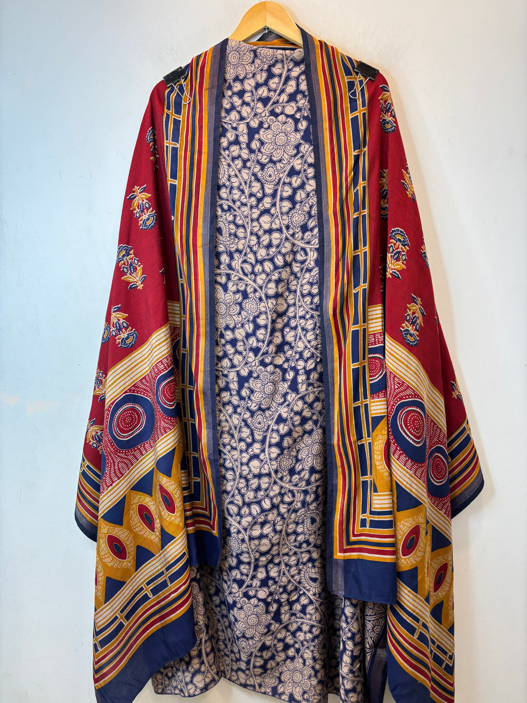 Blue Maheshwari Printed Unstitched Suit Set DBP0202