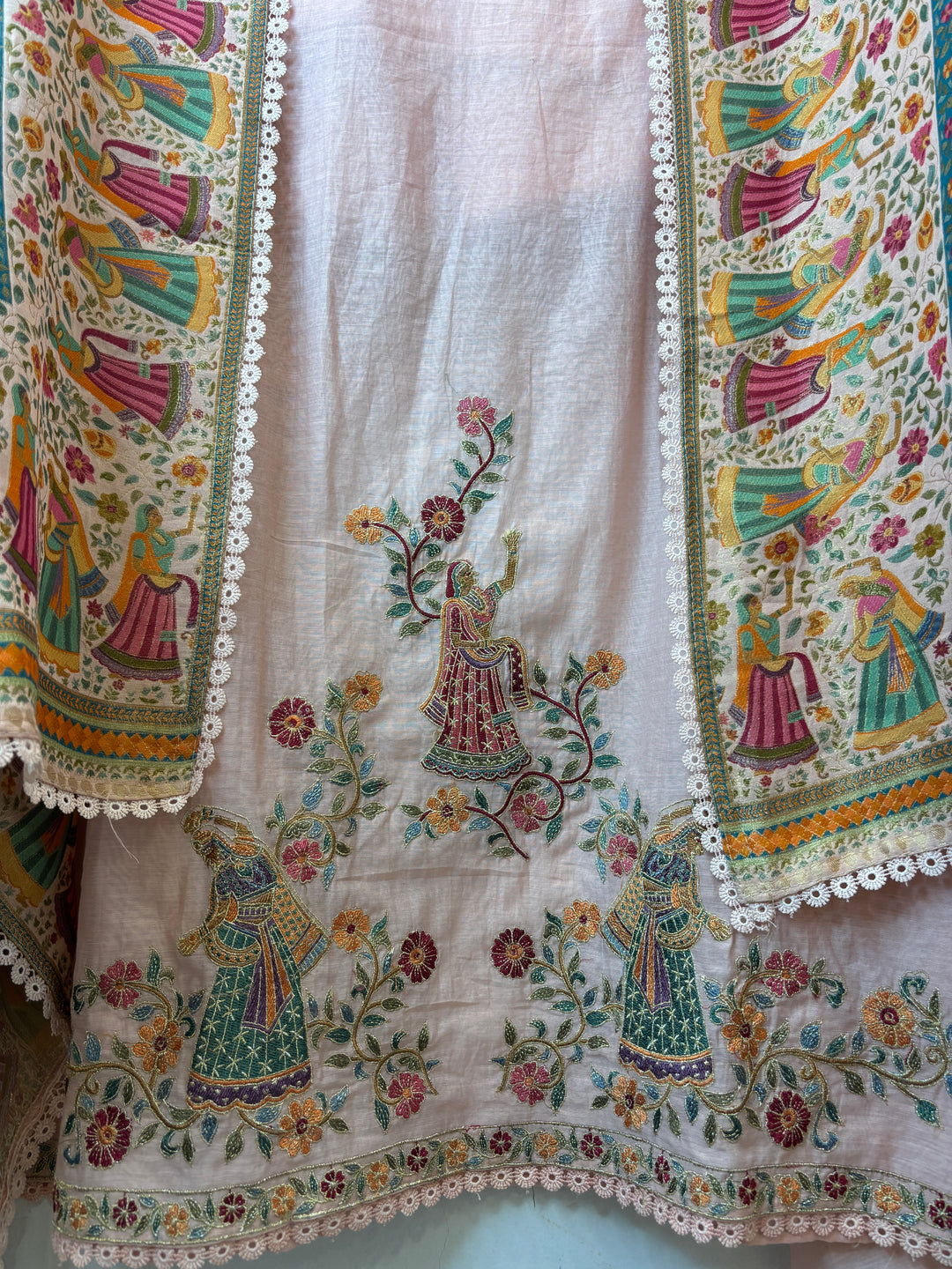 Rajrani – Peach Mul Cotton Woven Suit