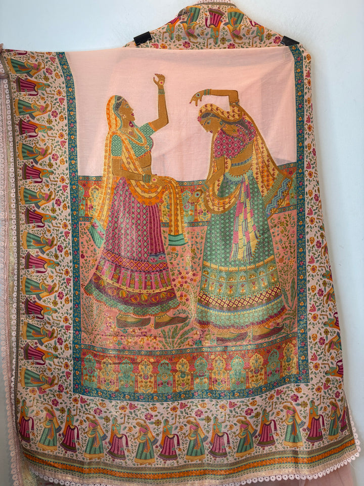 Rajrani – Peach Mul Cotton Woven Suit