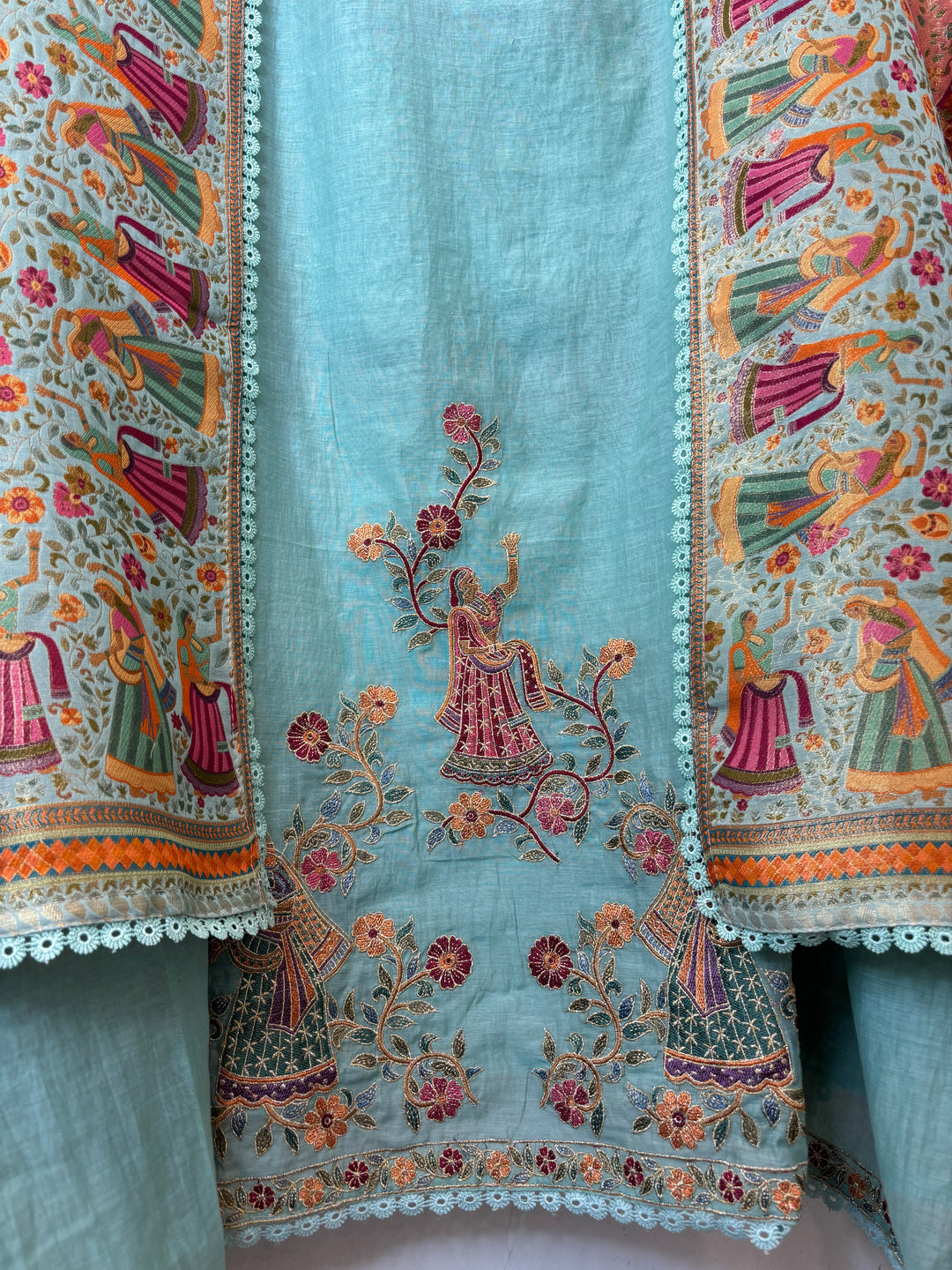 Rajrani – Green Mul Cotton Woven Suit
