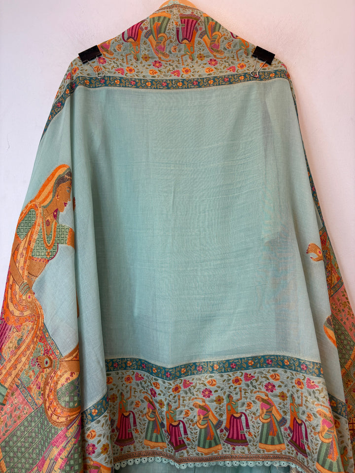 Rajrani – Green Mul Cotton Woven Suit