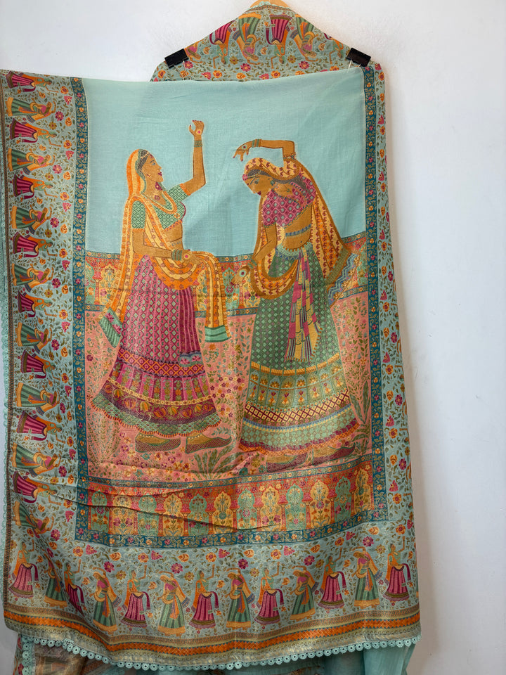 Rajrani – Green Mul Cotton Woven Suit