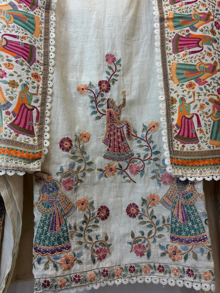 Rajrani – Yellow Mul Cotton Woven Suit