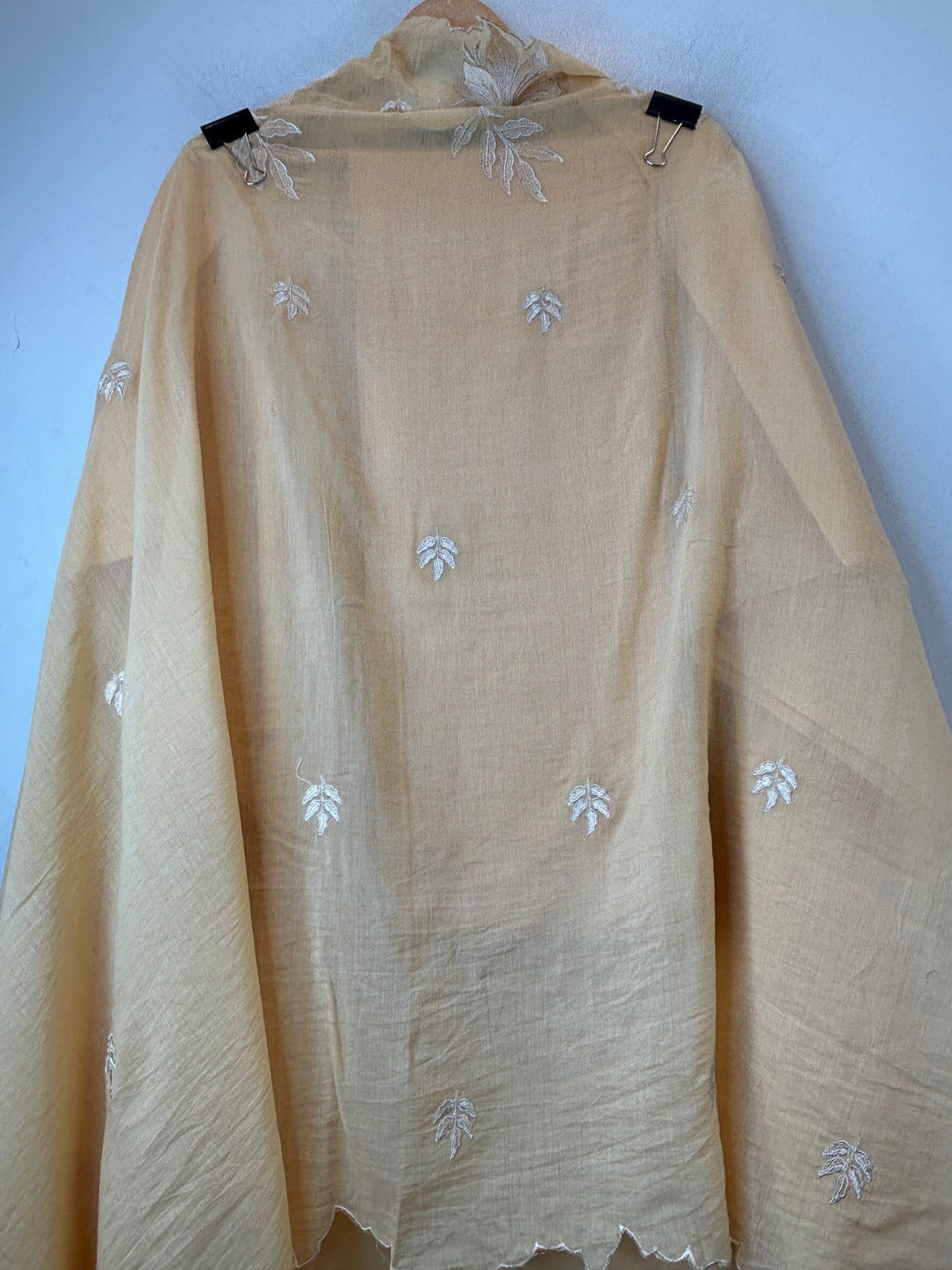 Zareen – Mango Yellow Mul Chanderi Embroidered Suit