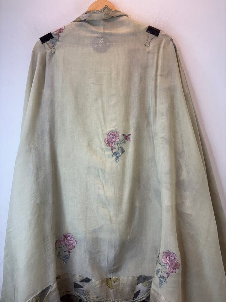 Noorika – Green Mul Chanderi Embroidered Suit