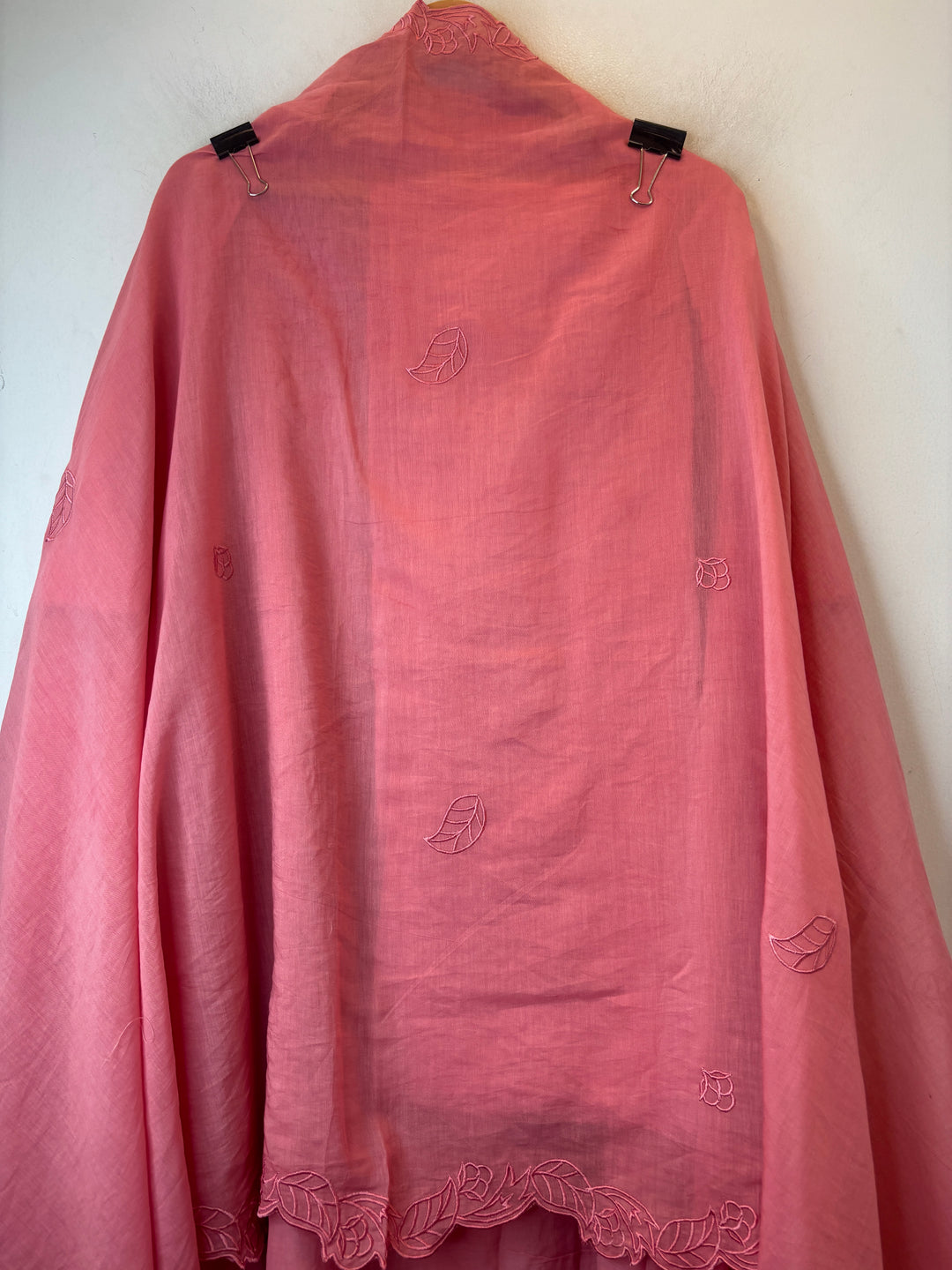 Mehera – Peach Mul Chanderi Cutwork Embroidered Suit
