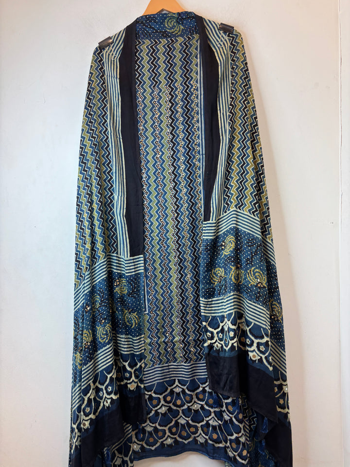 Zariya – Blue Pure Modal Ajrakh Handcrafted Suit