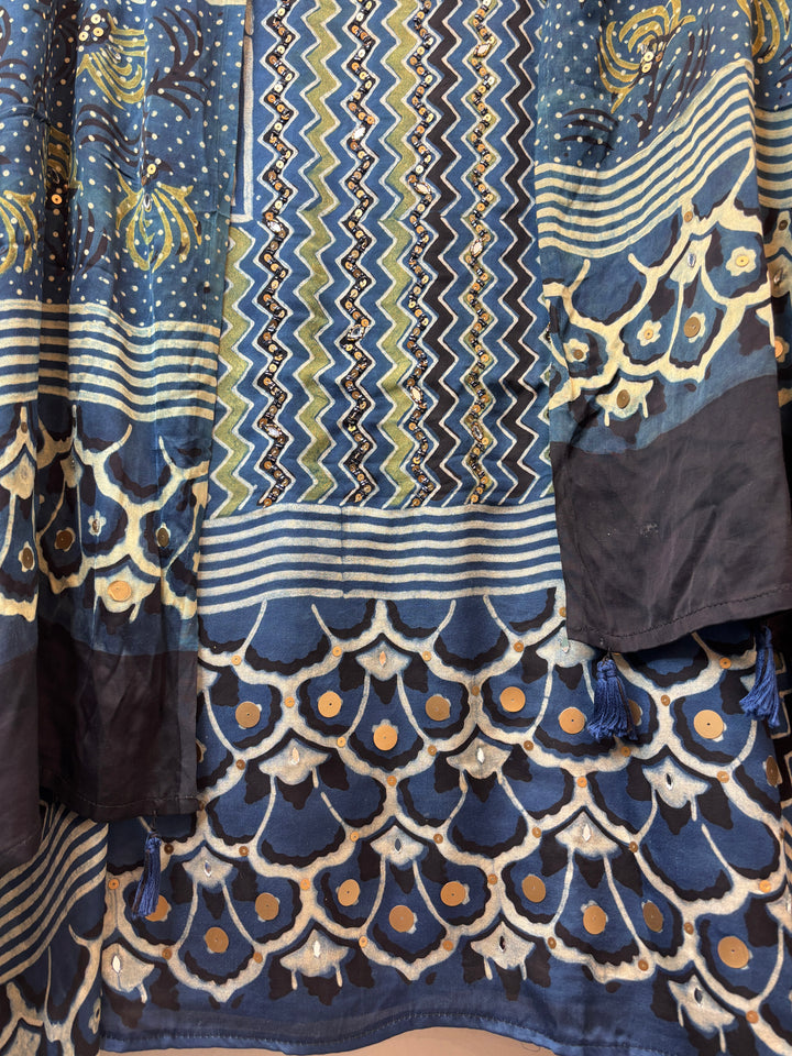 Zariya – Blue Pure Modal Ajrakh Handcrafted Suit