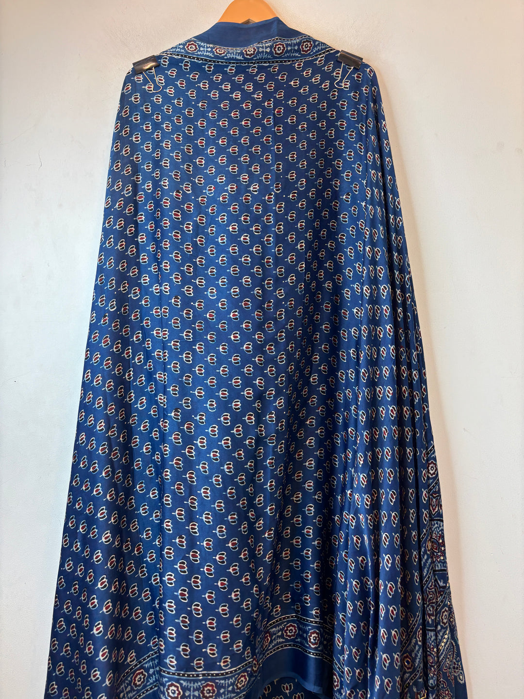 Blue Ajrakh Modal Mirror Work Suit Set DBPAJ1