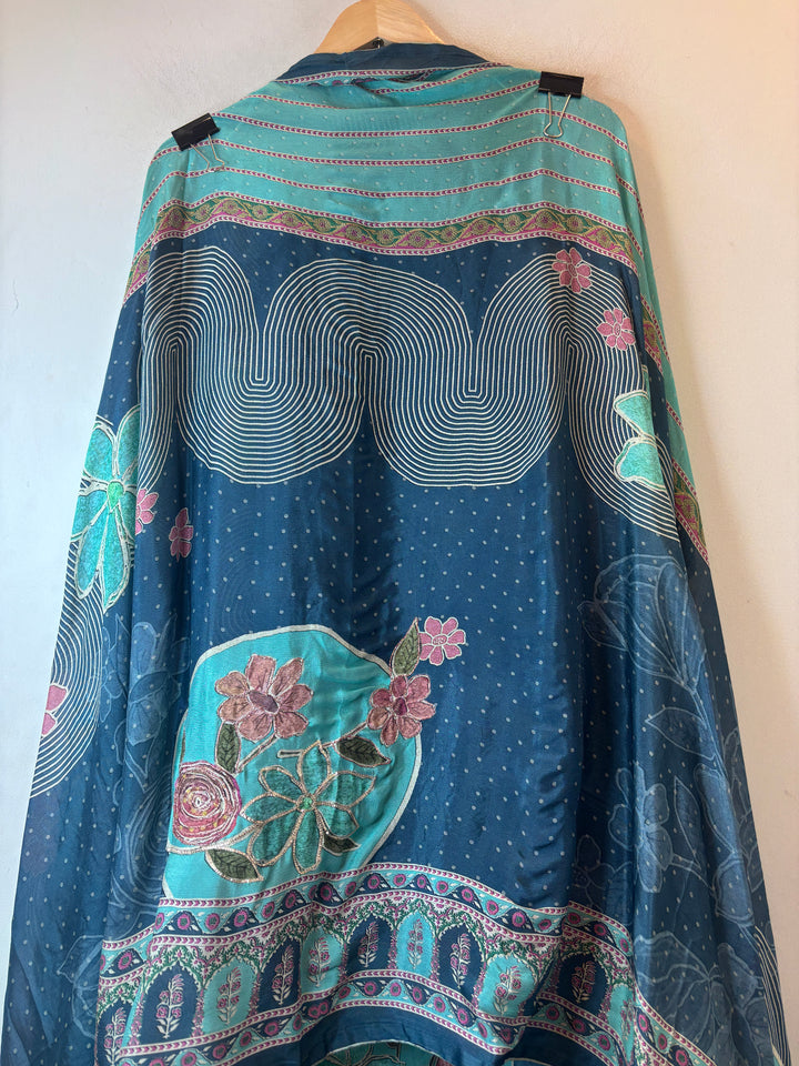 Mayura – Deep Teal Blue Crepe Digital Print Suit