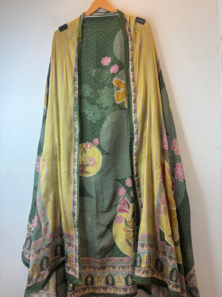 Mayura – Green Crepe Digital Print Suit