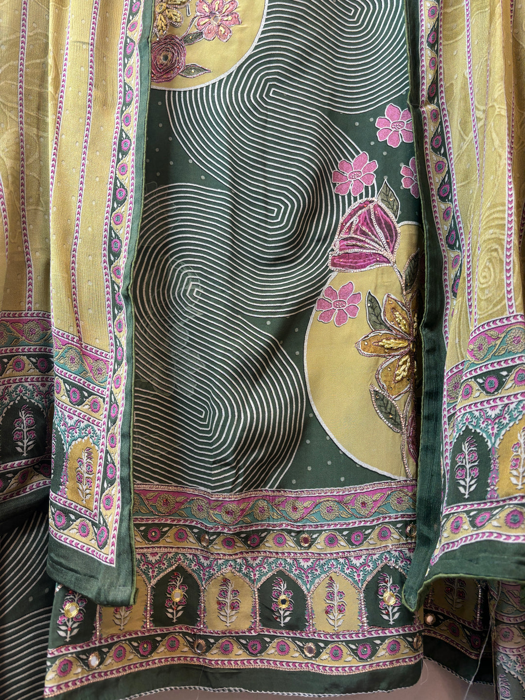 Mayura – Green Crepe Digital Print Suit