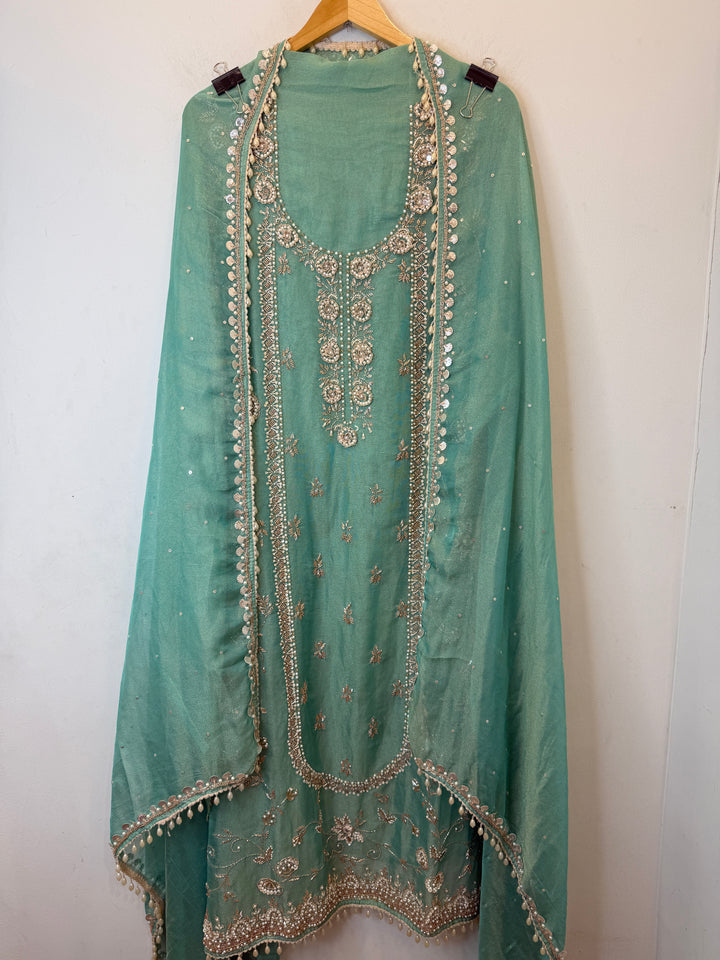 Zariya – Tissue Burberry Sequin Suit