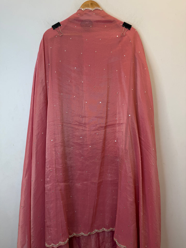 Zariya – Pink Tissue Burberry Sequin Suit