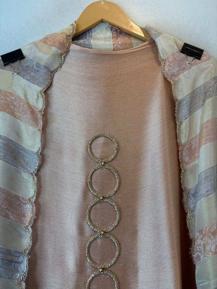 Zivah – Peach Tissue Embellished Designer Suit