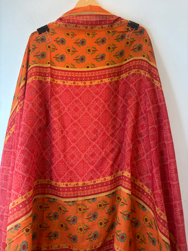 Gulpari – Orange Mul Cotton Printed Suit