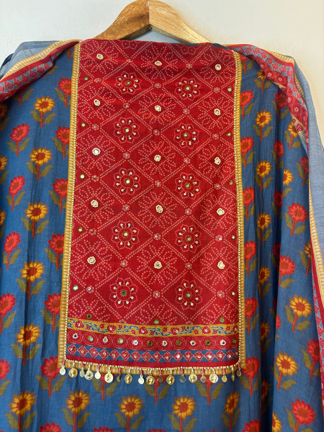 Gulpari – Blue Mul Cotton Printed Suit