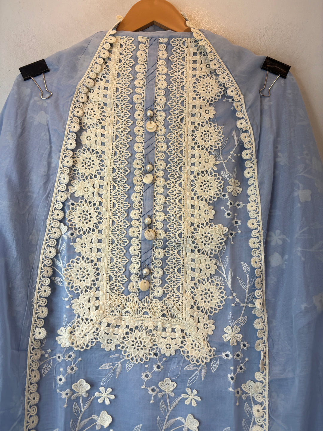 Noorjahan – Blue Mul Chanderi Chikankari Suit