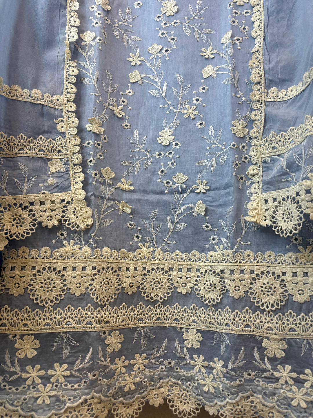 Noorjahan – Blue Mul Chanderi Chikankari Suit