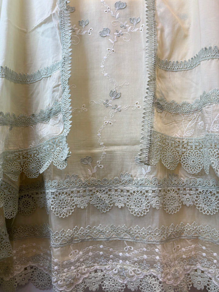 Noorjahan – Yellow Mul Chanderi Chikankari Suit