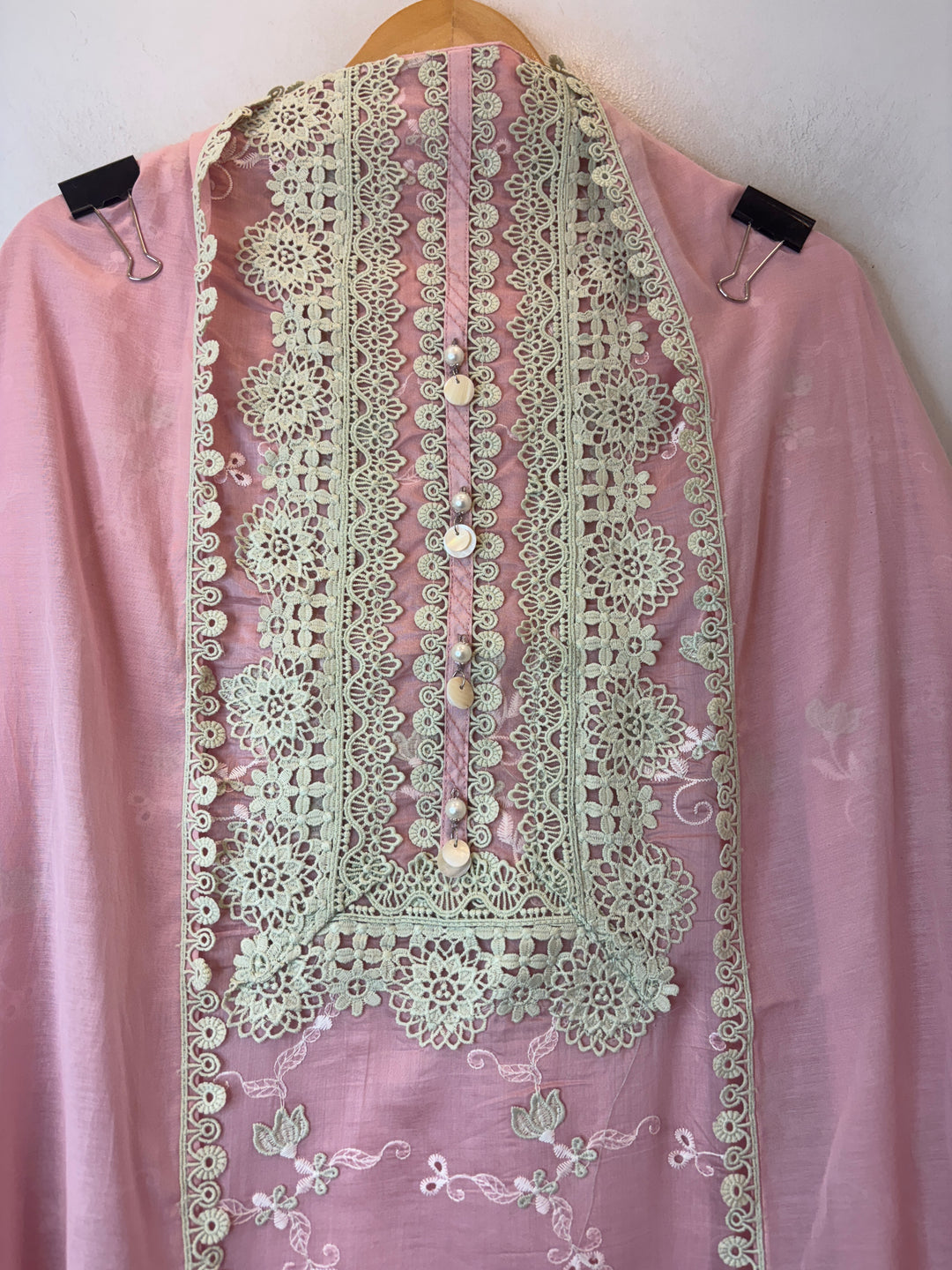 Noorjahan – Pink Mul Chanderi Chikankari Suit