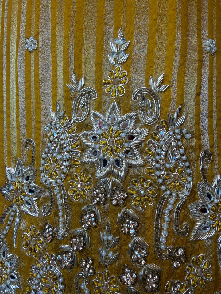 Zarina – Yellow Tissue Lurex Handwork Garara Set