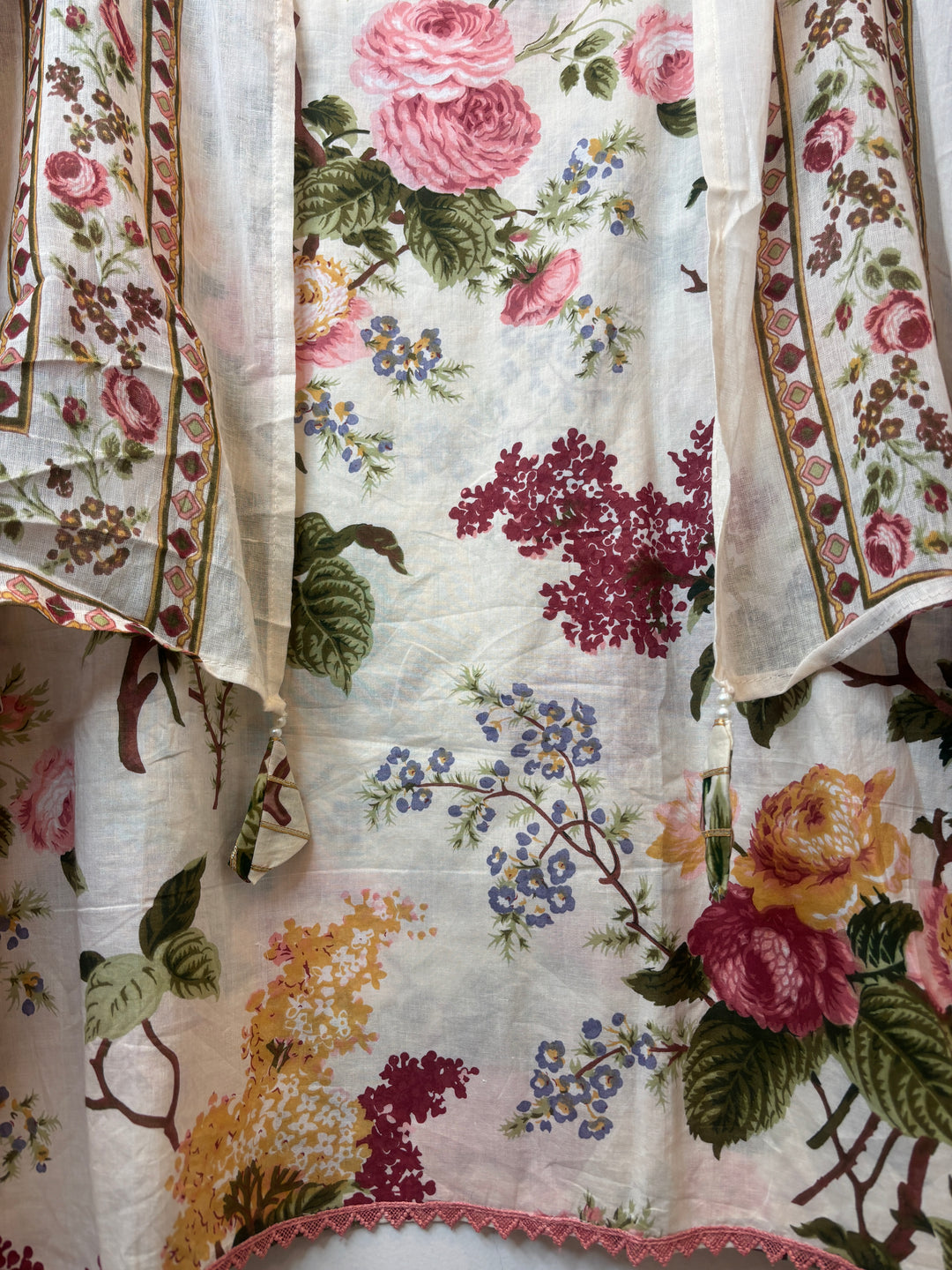 Gulnaaz – Ivory Pure Cotton Printed Suit