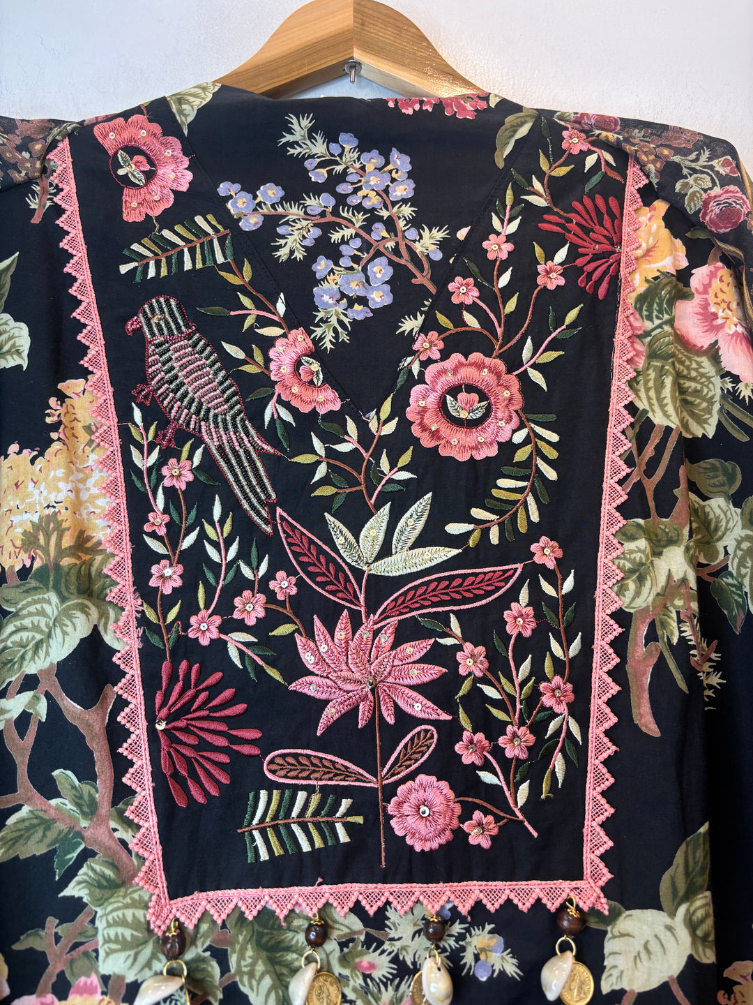 Gulnaaz – Black Pure Cotton Printed Suit
