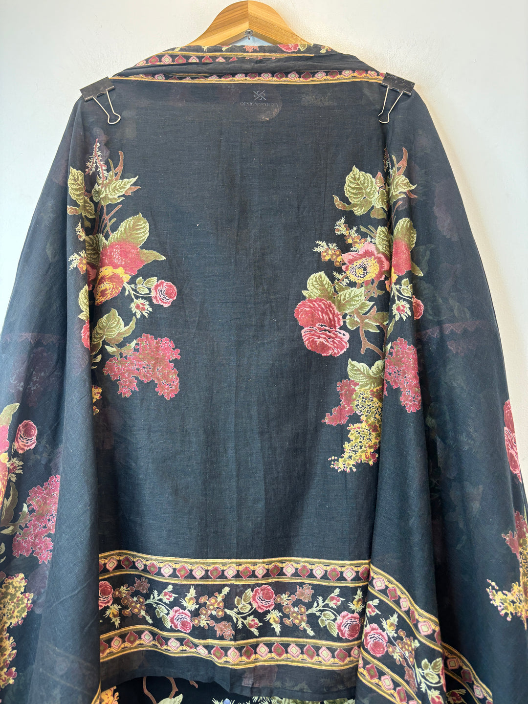 Gulnaaz – Black Pure Cotton Printed Suit