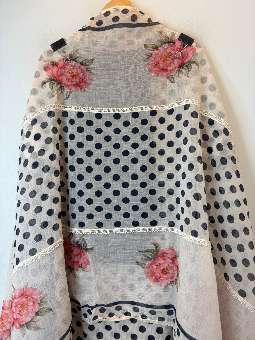 Polina – Mul Cotton Polka Lace Suit