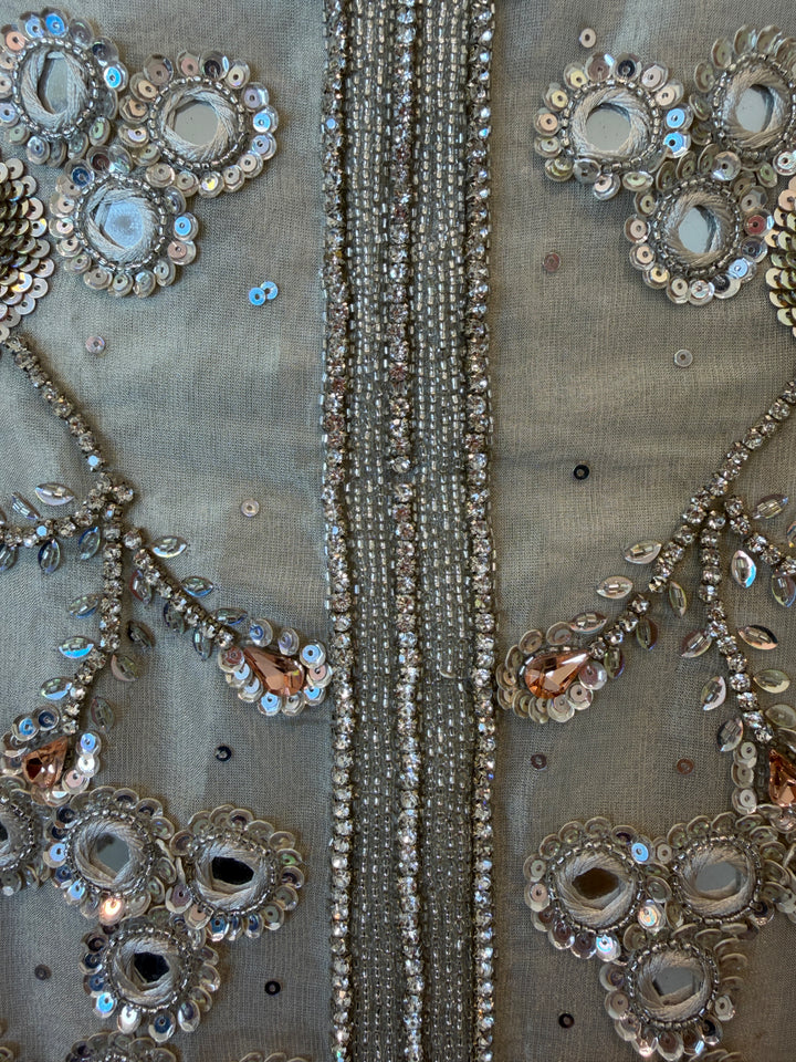 Mirielle – Mehandi ivory Tissue Shimmer Mirror Suit