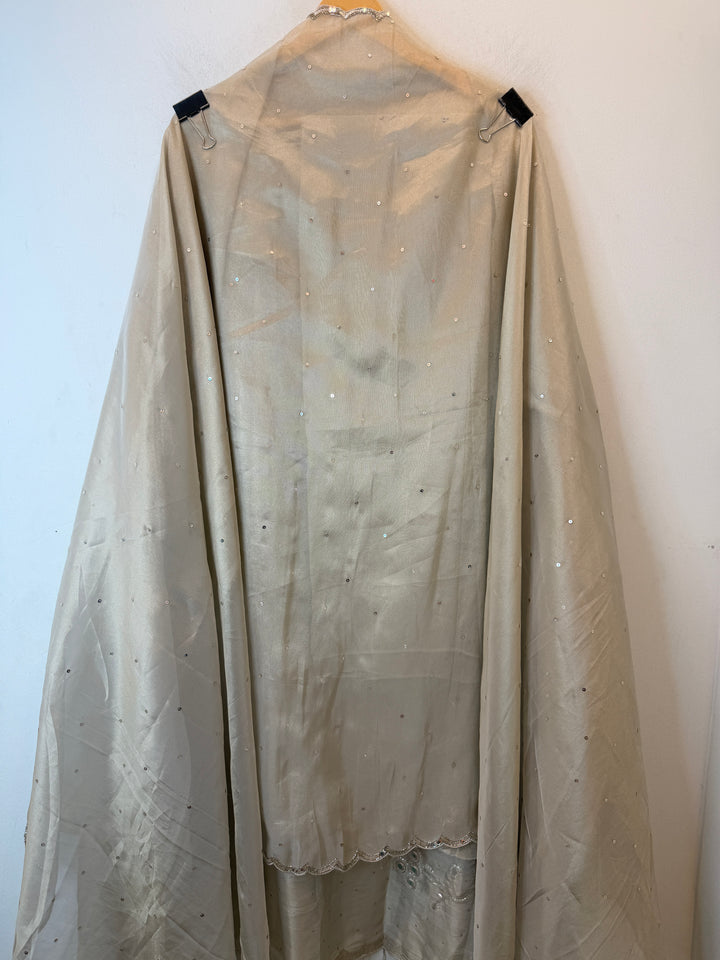 Mirielle – Mehandi ivory Tissue Shimmer Mirror Suit