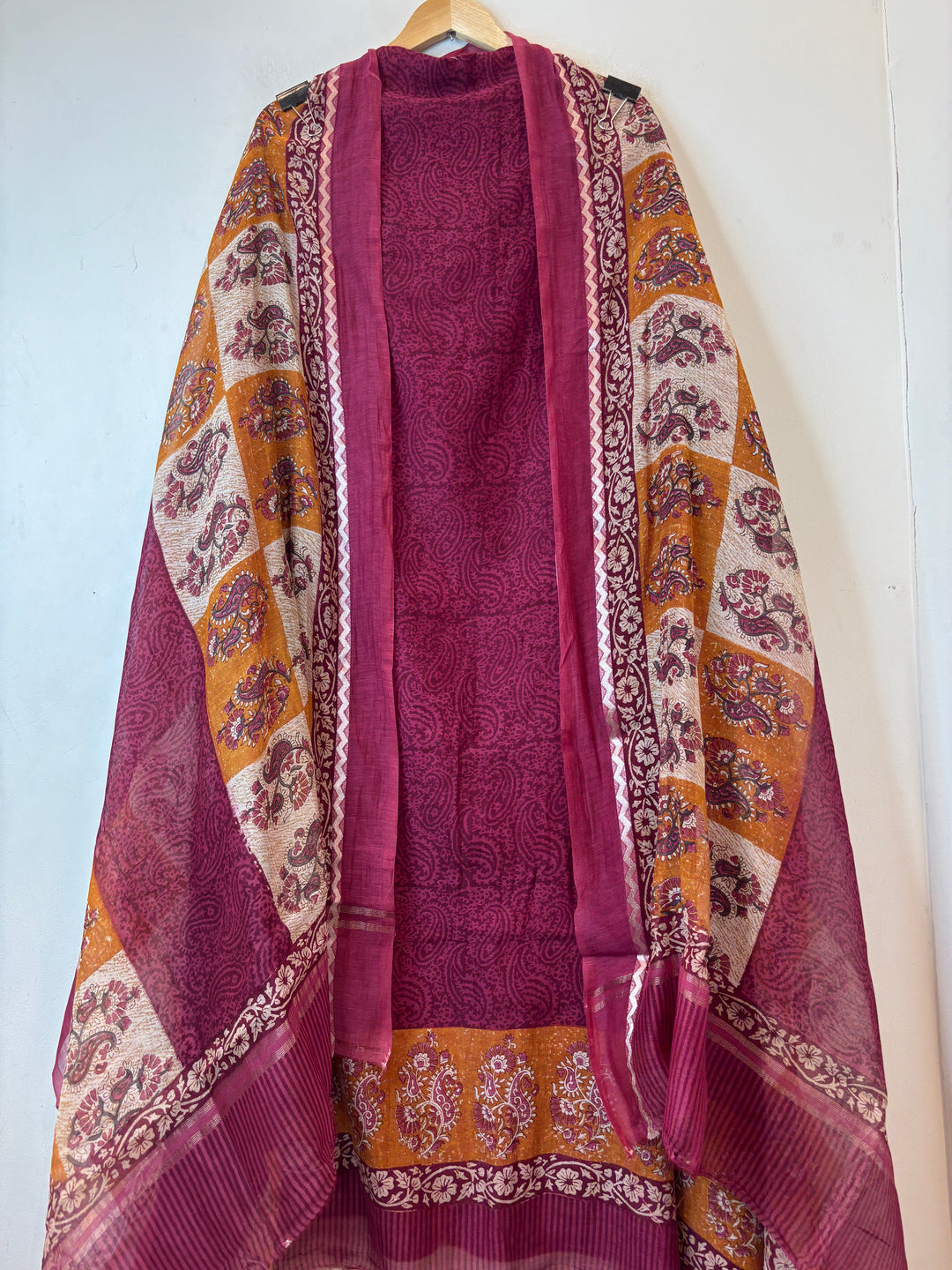 Mehar – Pink Mul Chanderi Printed Suit